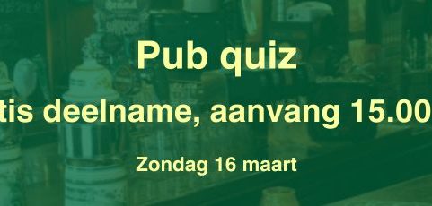 Pub quiz – zondag 16 maart 2025