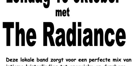 19 oktober – Live muziek van The Radiance