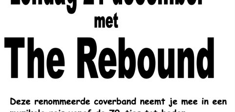 21 december – Live muziek met The Rebound