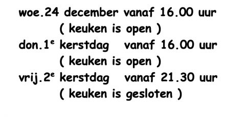 Openingstijden Feestdagen