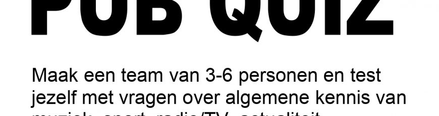 Pub quiz – Zondag 29 maart