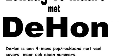 Live muziek – Zondag 15 maart – Met DeHon