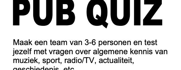 Pub Quiz – Zondag 27 september 2026